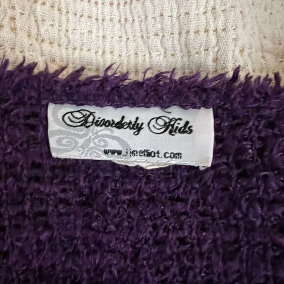 Disorderly Kids Purple Fuzzy Cardigan (S) - Picture 7 of 7